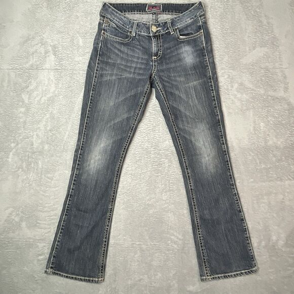 VTG Wranglers Woman’s Low Rise Bootcut Jean Size 30 Y2K Western Coastal Cowgirl - Picture 1 of 11